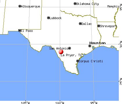 La Pryor, Texas map