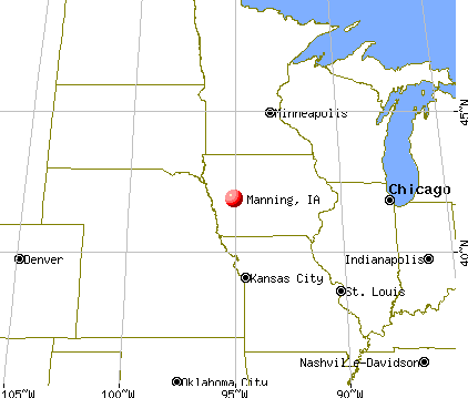Manning, Iowa map