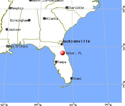 Astor, Florida map