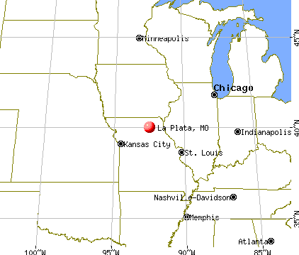 La Plata, Missouri map