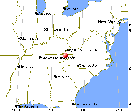 Surgoinsville, Tennessee map
