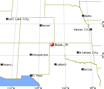 Boise, Oklahoma map