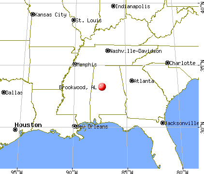 Brookwood, Alabama map