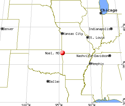 Noel, Missouri map