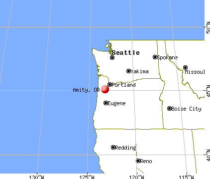 Amity, Oregon map