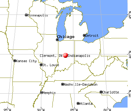 Clermont, Indiana map