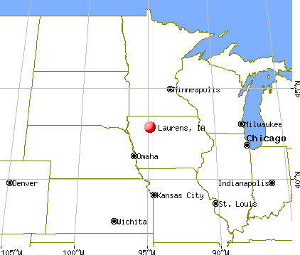 Laurens, Iowa map