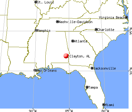 Clayton, Alabama map