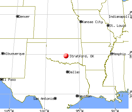 Stratford, Oklahoma map
