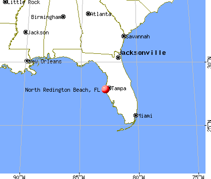 North Redington Beach, Florida map