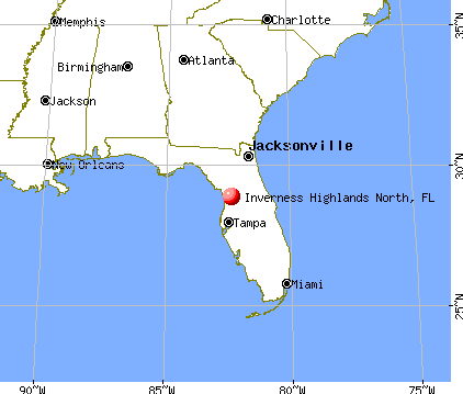 Inverness Highlands North, Florida map