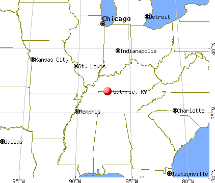 Guthrie, Kentucky map