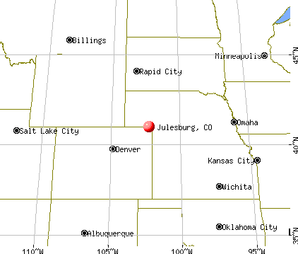 Julesburg, Colorado map