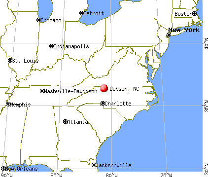 Dobson, North Carolina map