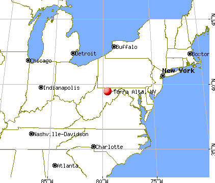 Terra Alta, West Virginia map