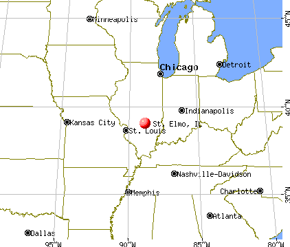 St. Elmo, Illinois map