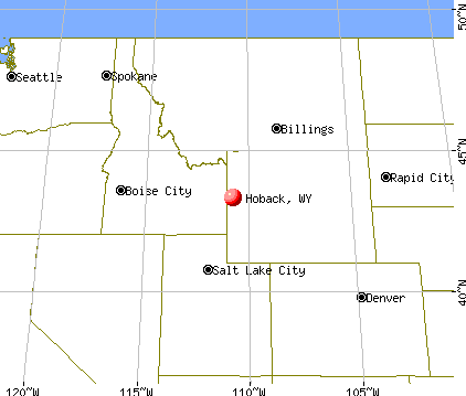Hoback, Wyoming map