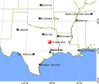 Grapeland, Texas map