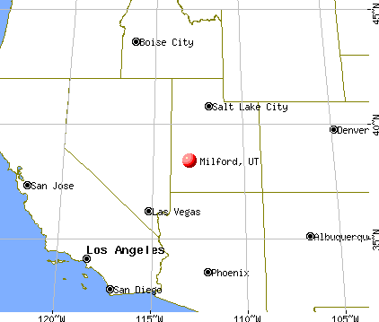 Milford, Utah map