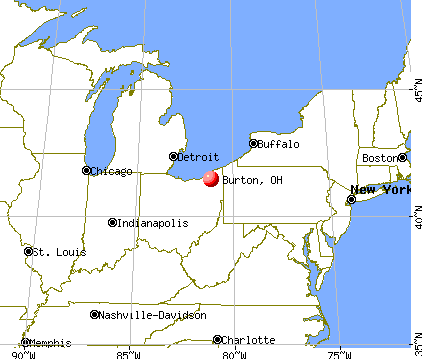 Burton, Ohio map