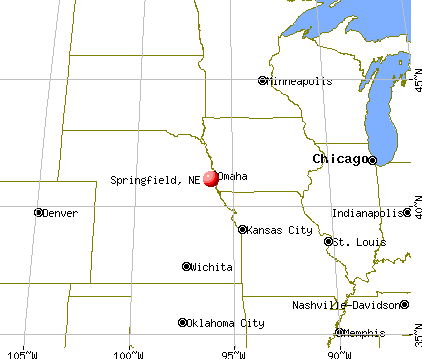 Springfield, Nebraska map