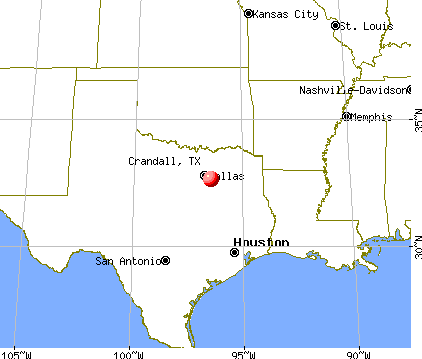 Crandall, Texas map