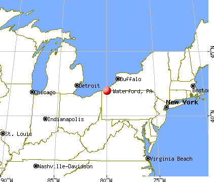 Waterford, Pennsylvania map