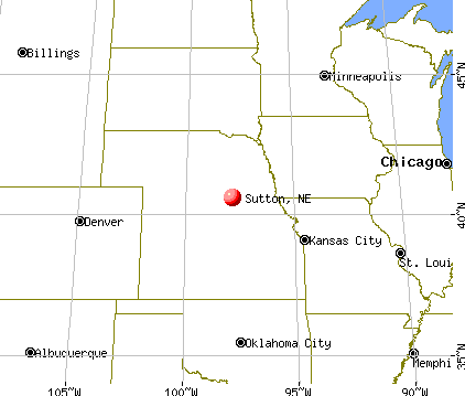 Sutton, Nebraska map