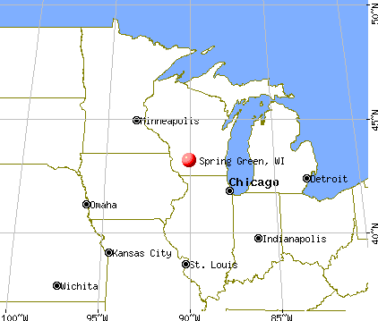 Spring Green, Wisconsin map