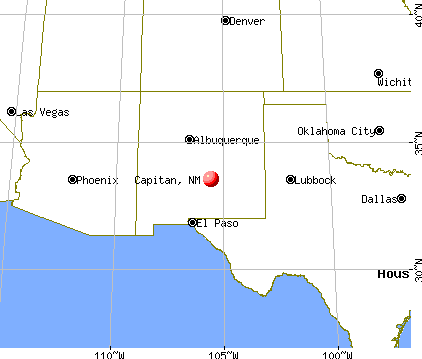Capitan, New Mexico map