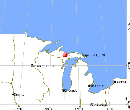 K. I. Sawyer AFB, Michigan map