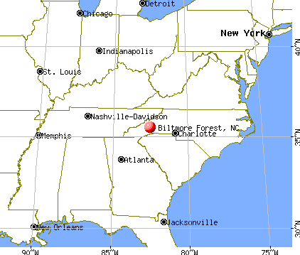 Biltmore Forest, North Carolina map