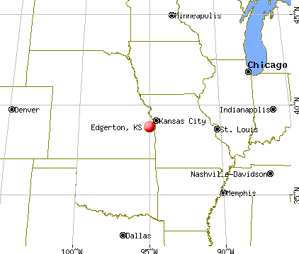Edgerton, Kansas map