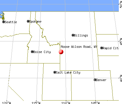 Moose Wilson Road, Wyoming map