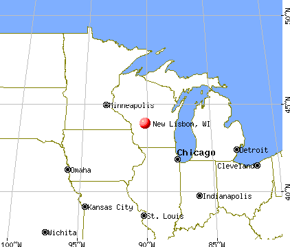 New Lisbon, Wisconsin map