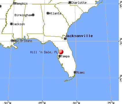 Hill 'n Dale, Florida map