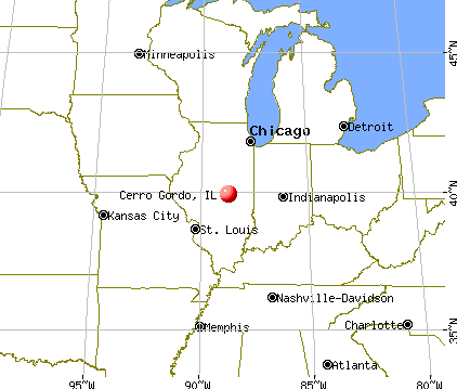 Cerro Gordo, Illinois map