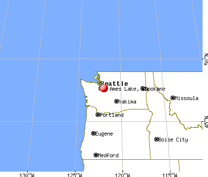 Ames Lake, Washington map