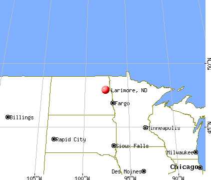 Larimore, North Dakota map