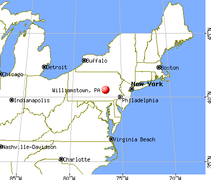 Williamstown, Pennsylvania map