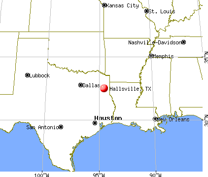 Hallsville, Texas map