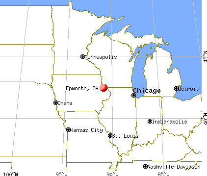 Epworth, Iowa map