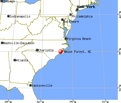 Neuse Forest, North Carolina map