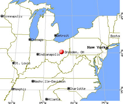 Dresden, Ohio map