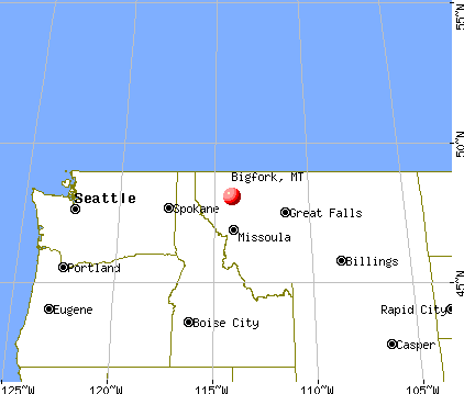 Bigfork, Montana map