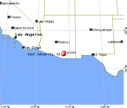East Sahuarita, Arizona map