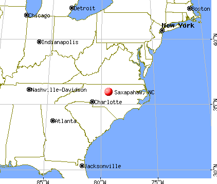 Saxapahaw, North Carolina map