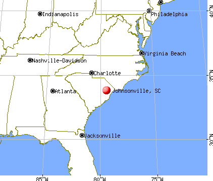 Johnsonville, South Carolina map