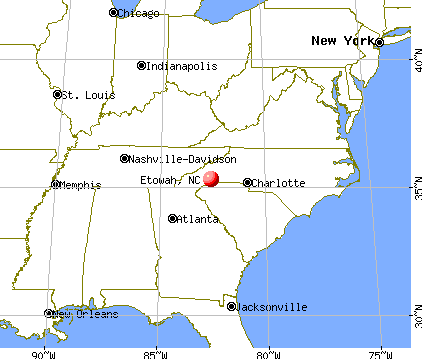 Etowah, North Carolina map