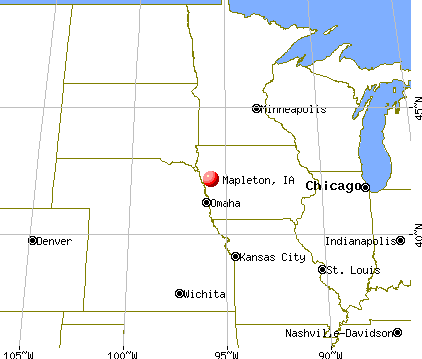Mapleton, Iowa map
